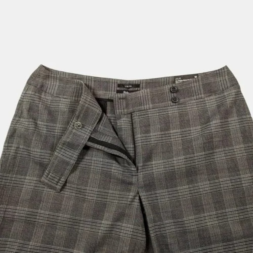 NWT Style & Co Julie Stretch Tan Black Plaid Dress Work Career Pants Trousers 16 - Picture 8 of 8